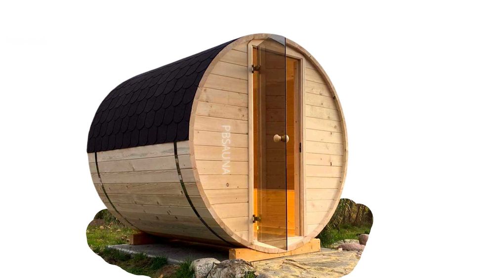 Sauna ogrodowa beczka do SAMODZIELNEGO MONTAŻU 1,5x2