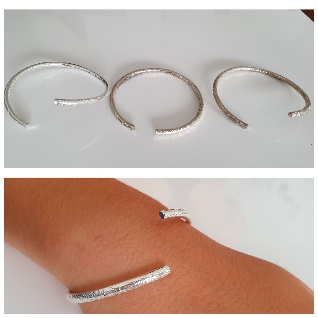 Pulseira em prata de lei ajustável