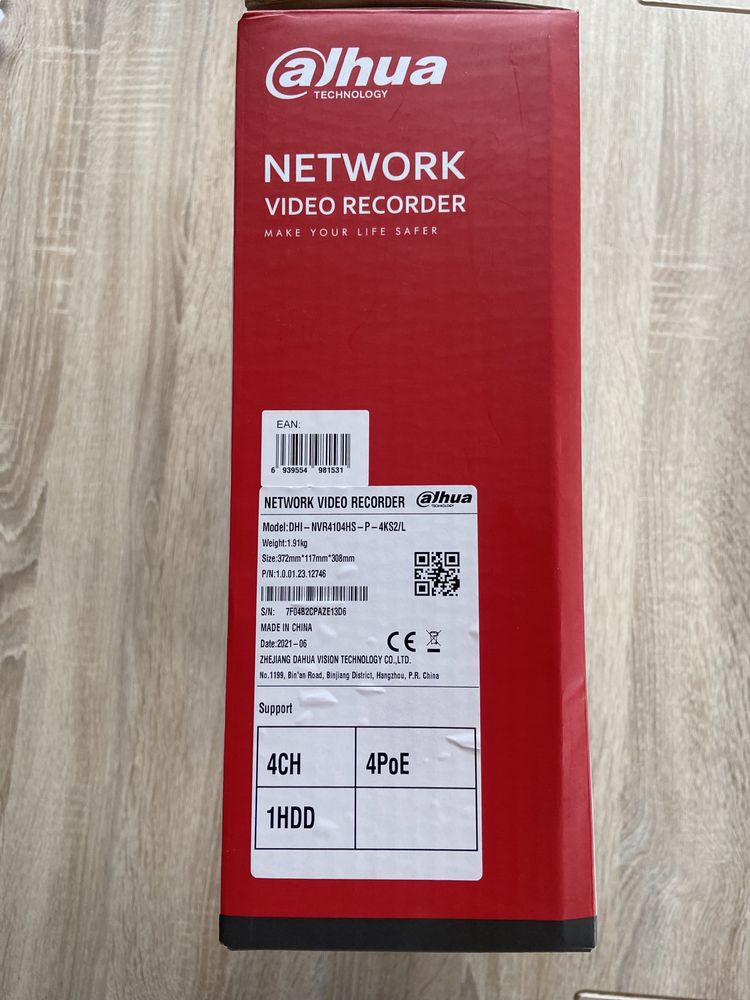 DAHUA Rejestrator NVR4104HS-P-4KS2/L nowy