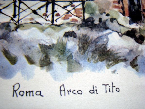 Репродукция картины из Рима, Италия, Bottelli - Триумфальная арка Тита