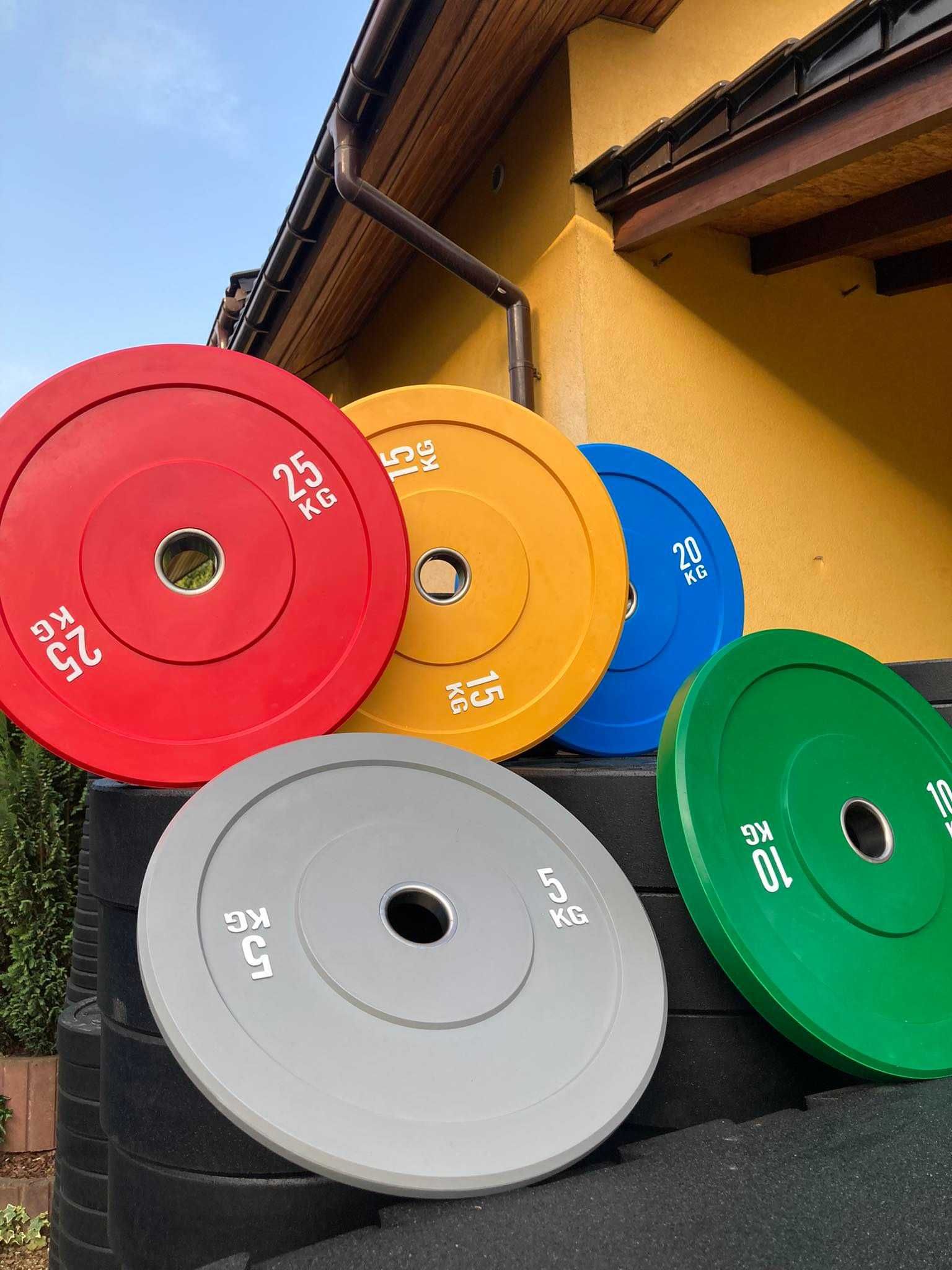 Bumpery Kolor 3D talerze olimpijskie PREMIUM Zestaw Siłownia