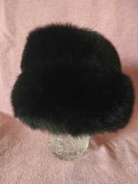 Зимняя шапка с натурального меха, черная