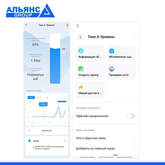 Датчик контролер рівня для бака WiFi