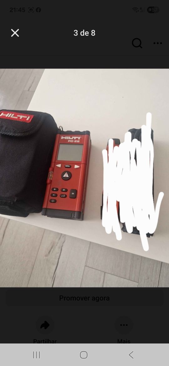 Vendo aparelho de medir marca hilti