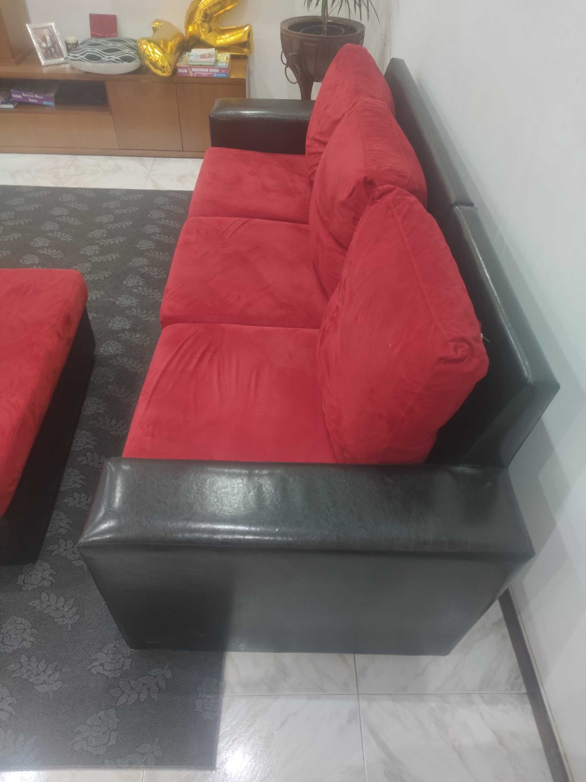 Sofá chaise long/puff em muito bom estado