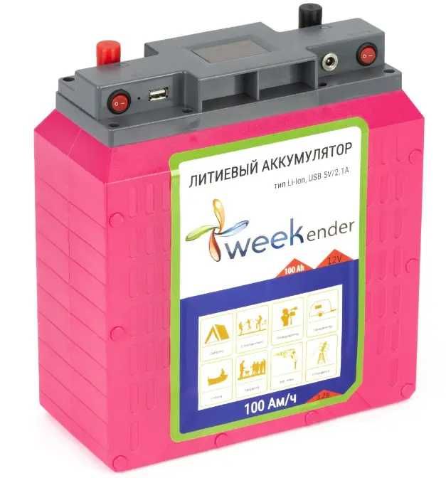 Літій-іонний акумулятор Weekender 12V100AH+заряд пристрій та чохол