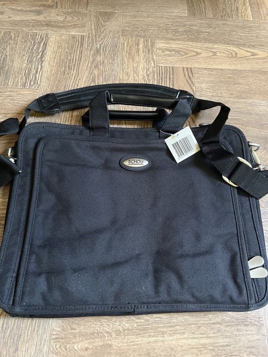 Сумка портфель чорна з відділенням для ноутбука