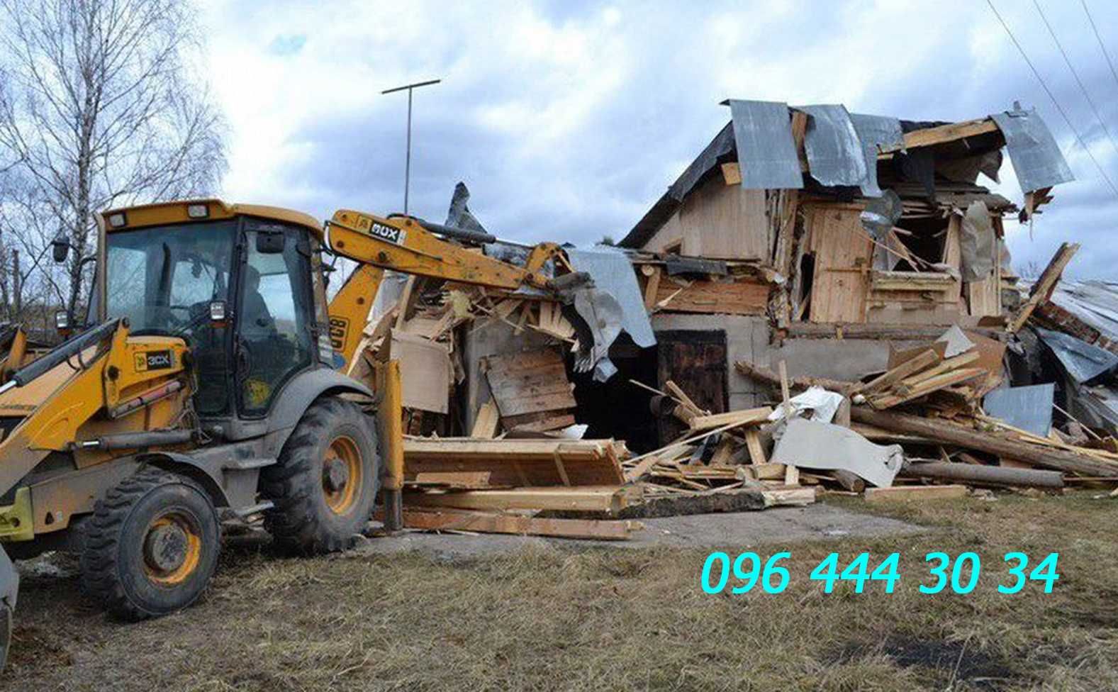 Оренда Екскaватора-навантажувaча JCB-3СХ: Вивіз Mycopa, Грунту. Щeбінь