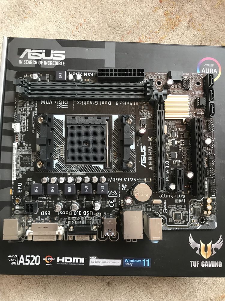 Продам Мат плату Asus A68HM-K + Проц AMD A4 6300 (з куллером на проц)
