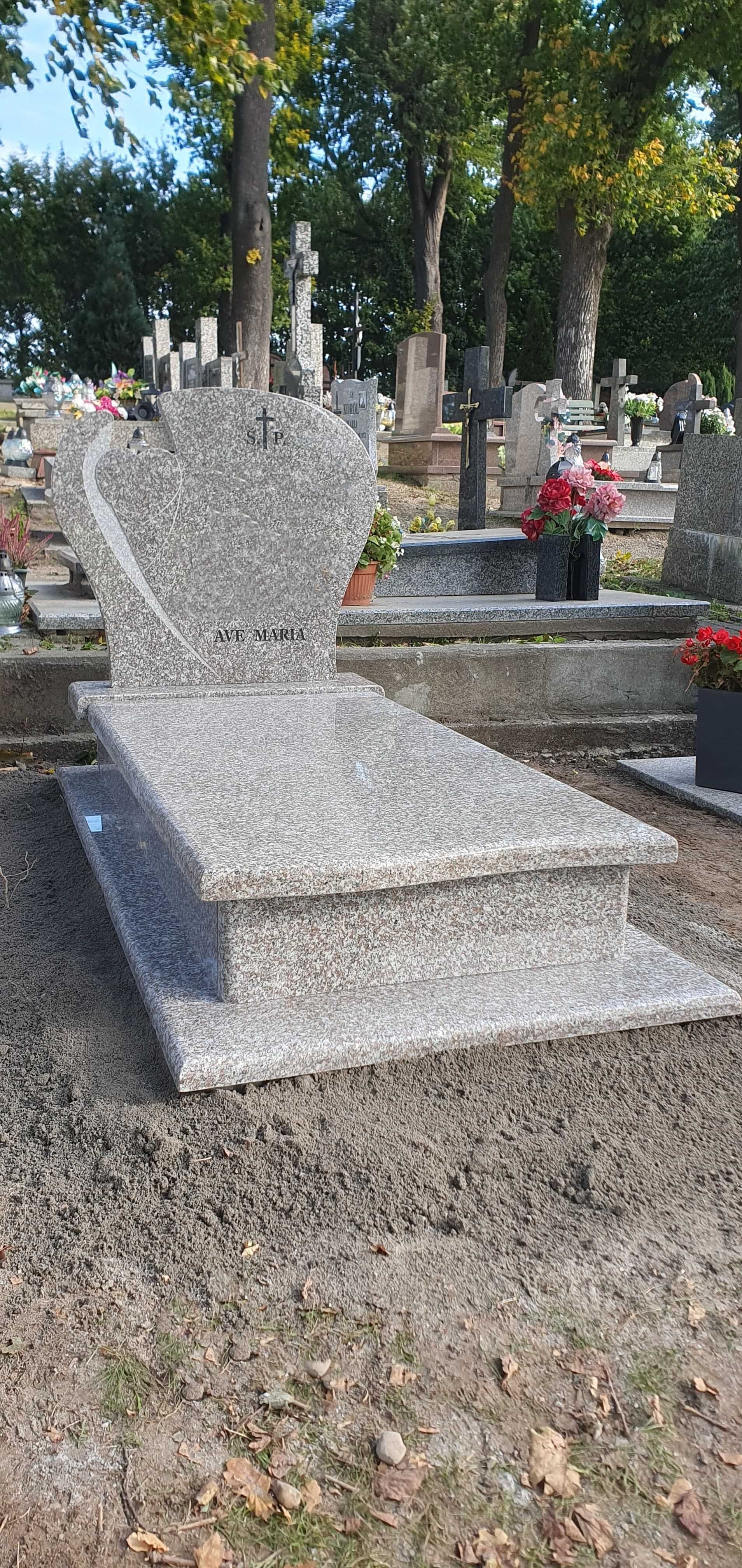 Tani nagrobek granitowy z montażem – Wrocław, Wałbrzych, Świdnica,Nysa