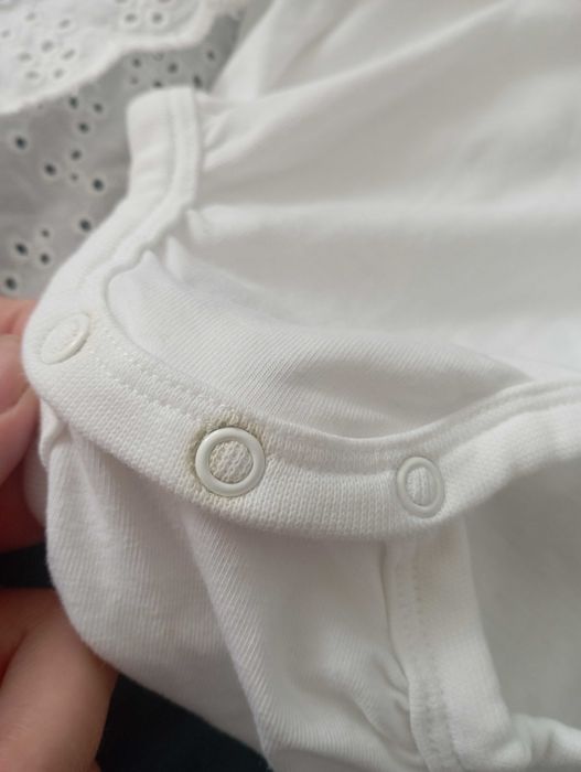 Biała sukienka z body H&M r.62