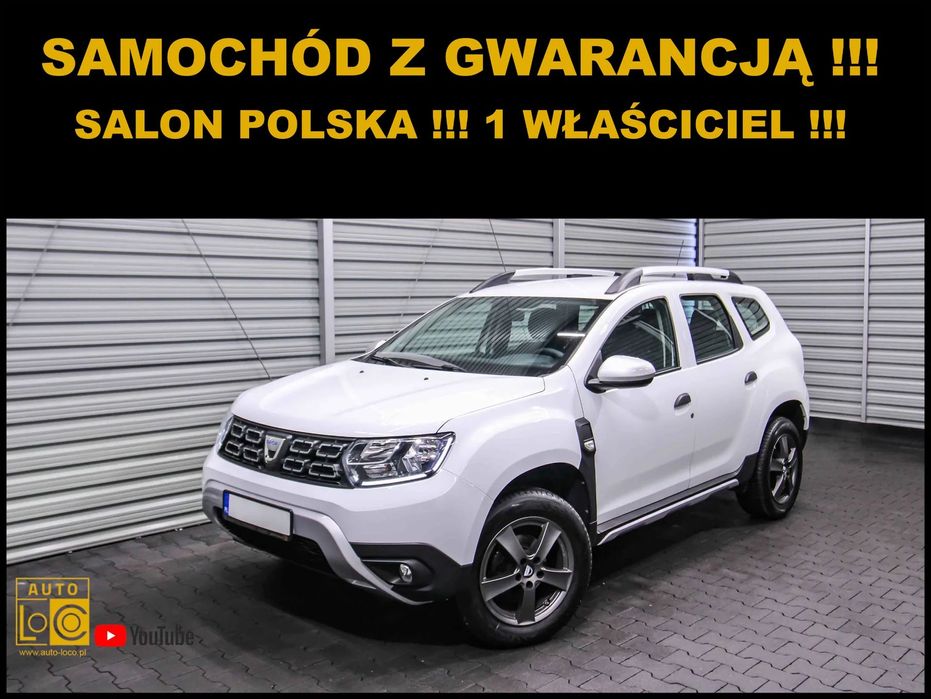Dacia Duster Salon POLSKA + 1 wł. + 100% Serwis RENAULT + 100% Bezwypadkowy + NAVI