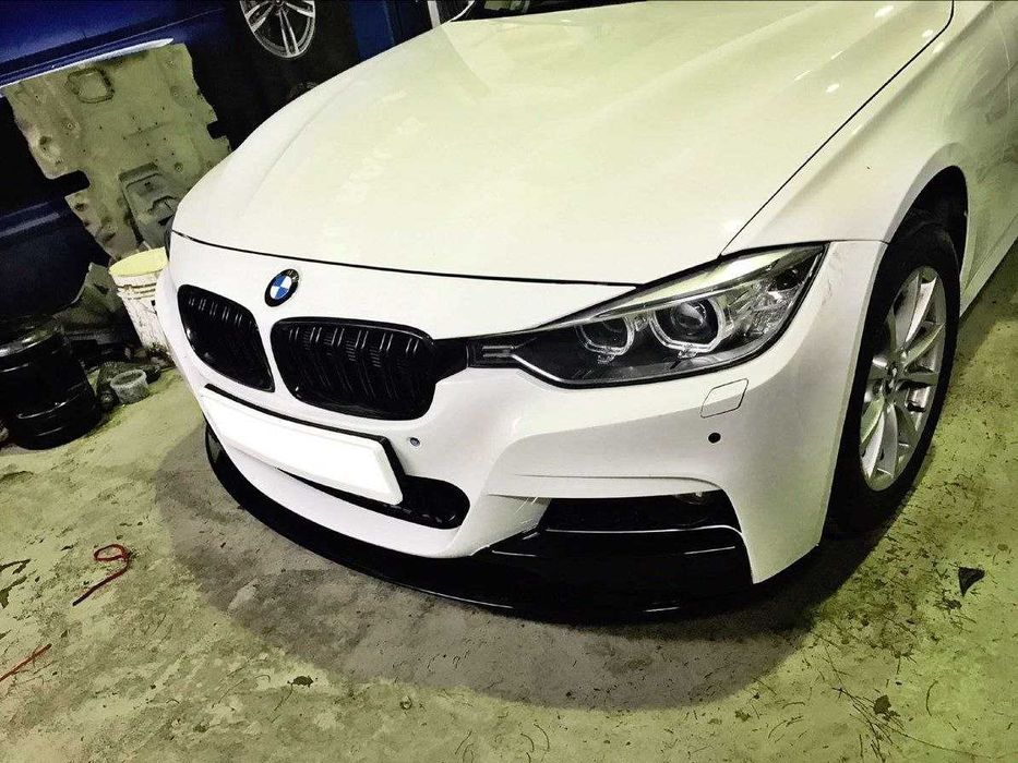 Накладка бампера юбка M performance BMW 3 series F30 F31 ABS пластик