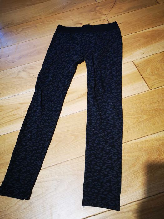 No name czarne legginsy panterka r. S