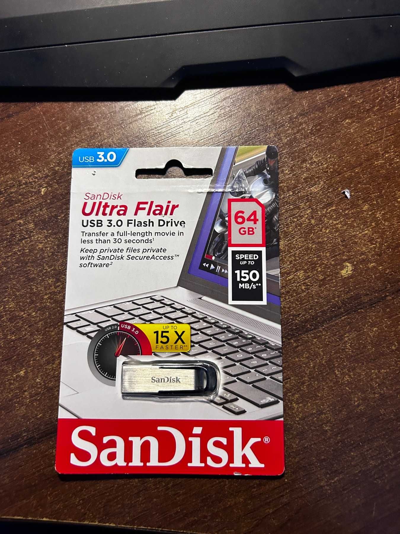 Флешка SanDisk 64 GB Ultra Flair Black USB 3.0