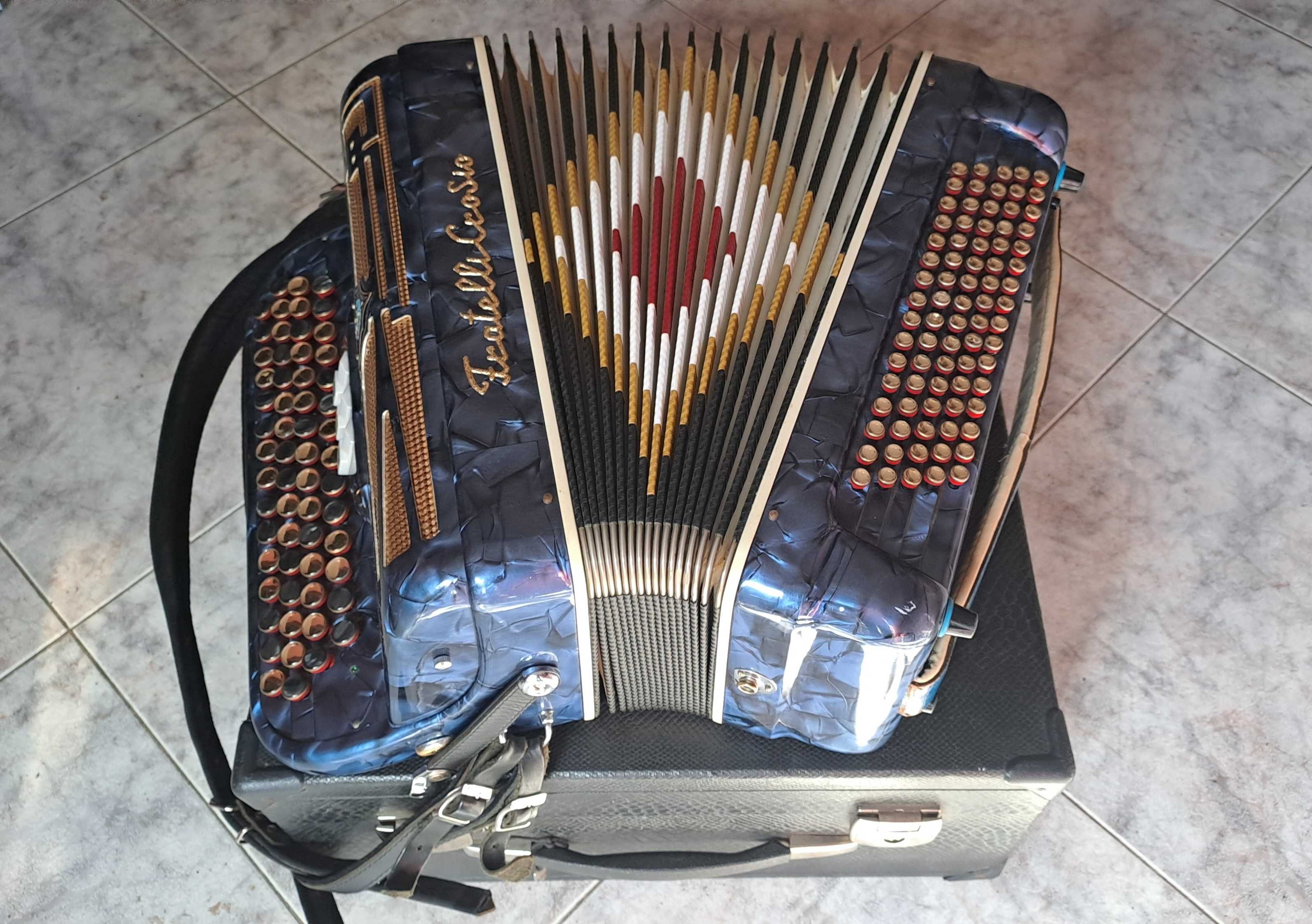 Acordeon Fratelli Crosio de botões azul