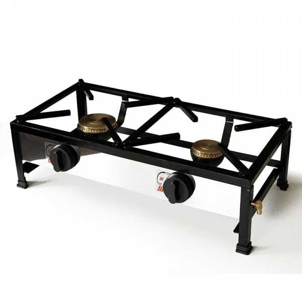 Trempe portátil a gás de 2 queimadores