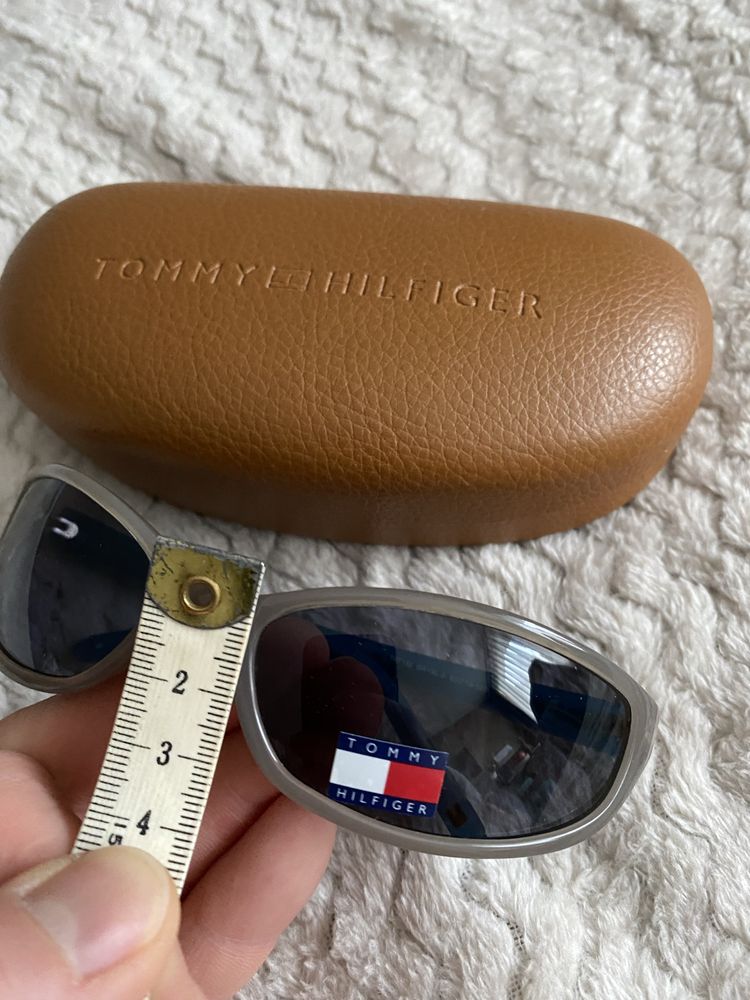 Tommy Hilfiger okulary przeciwsłoneczne meskie szare niebieskie