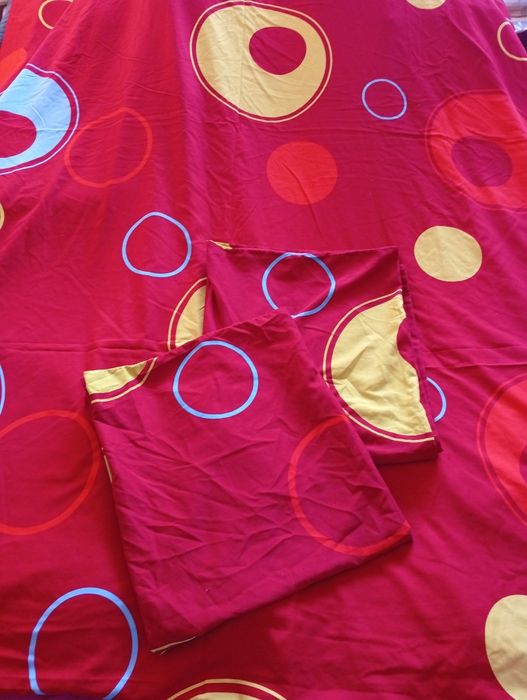 Komplet czerwonej pościeli z prasowanej flaneli