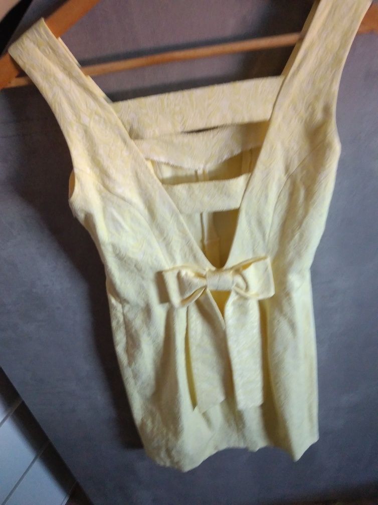 Sukienka happymum  żółta chrzest