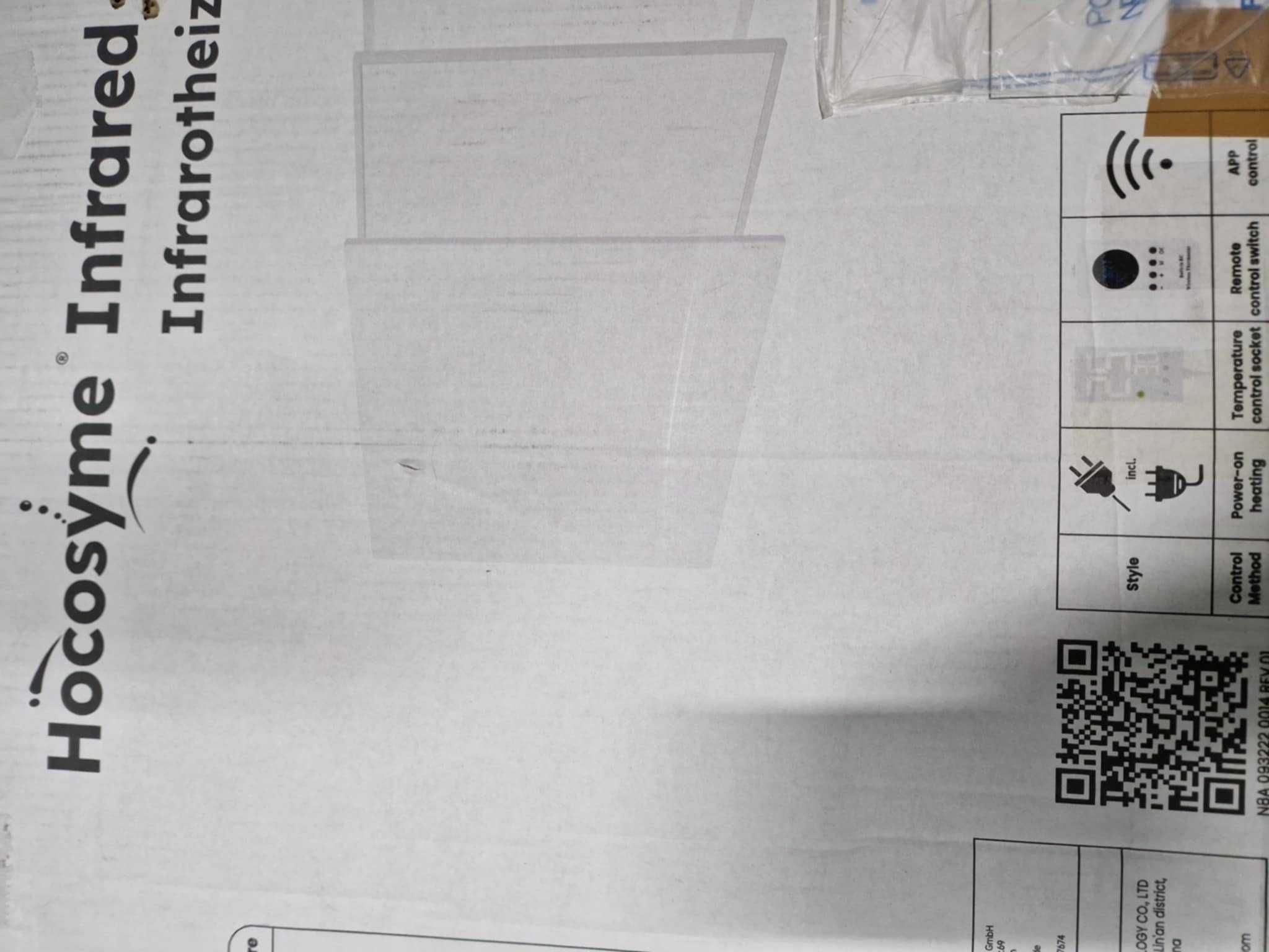 Panel grzewczy Hocosyme na podczerwień, biały