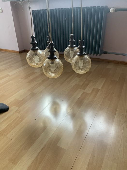 Lampa wisząca drewniana