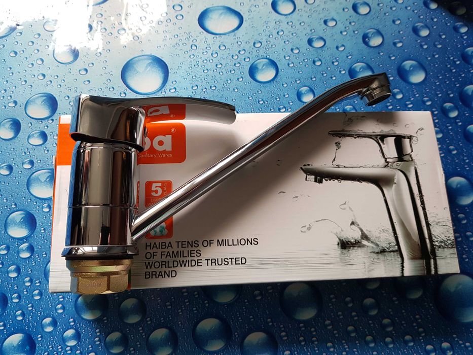 Смеситель змiшувач для кухни HAIBA Focus 004 555 100% Латунь