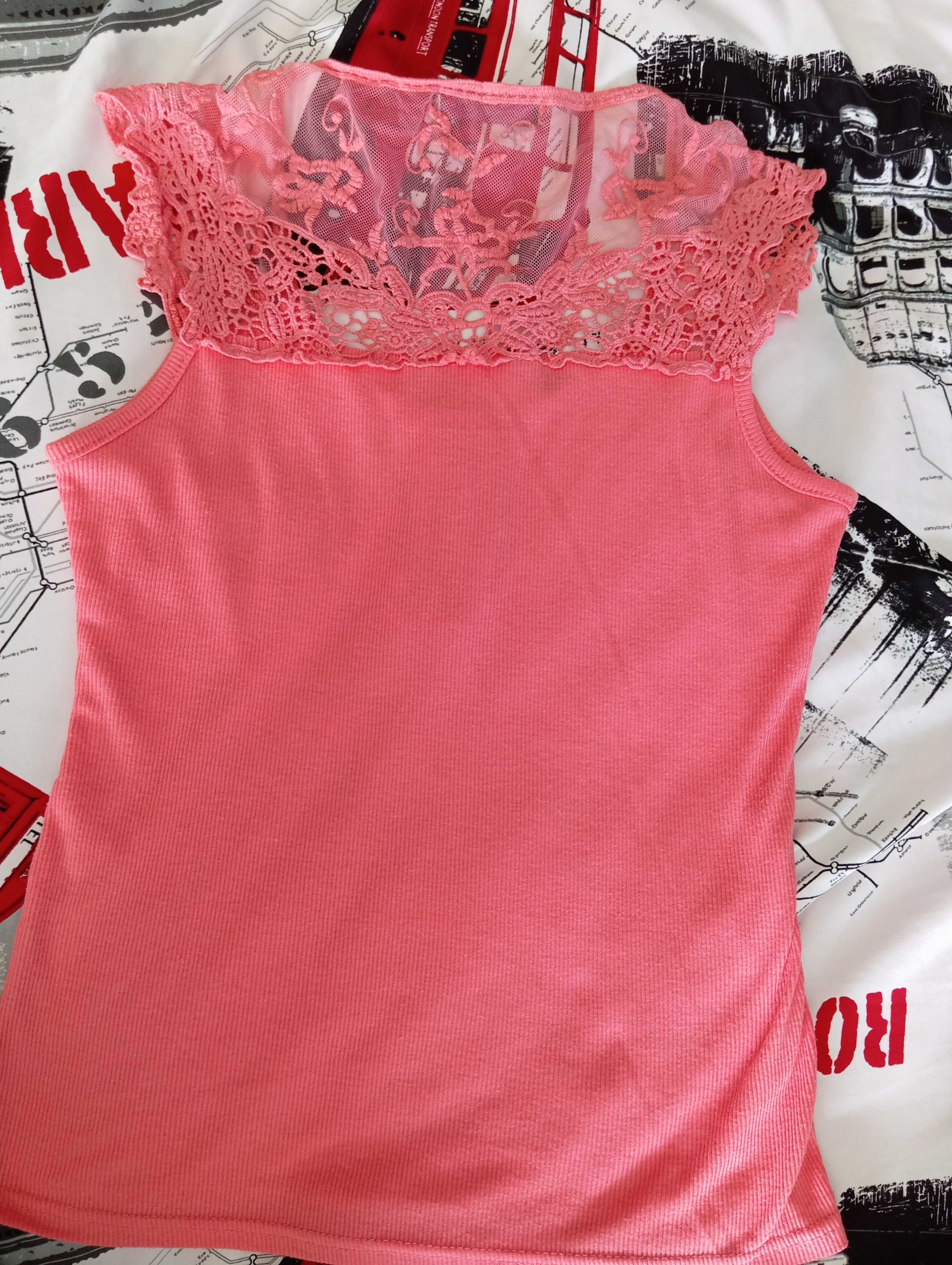 T-shirt koralowy Yaxina