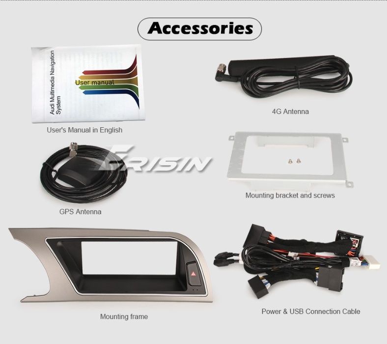 CarPlay Radio FM RDS DAB+ Android WiFi 4G USB GPS MP3 MP4 Audi A5