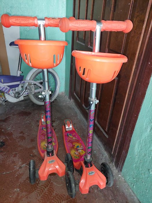 Самокат детский Scooter колеса светятся, можно двойняшкам