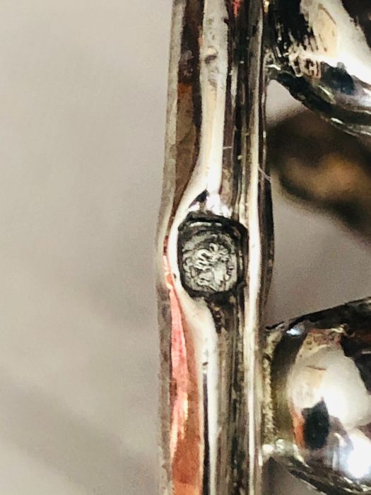 Srebrny kabaret do przypraw srebro Pr 950 Minerva XIX wiek