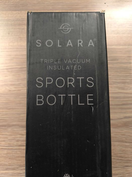 SOLARA Butelka na wodę ze stali nierdzewnej ze słomką 650ml