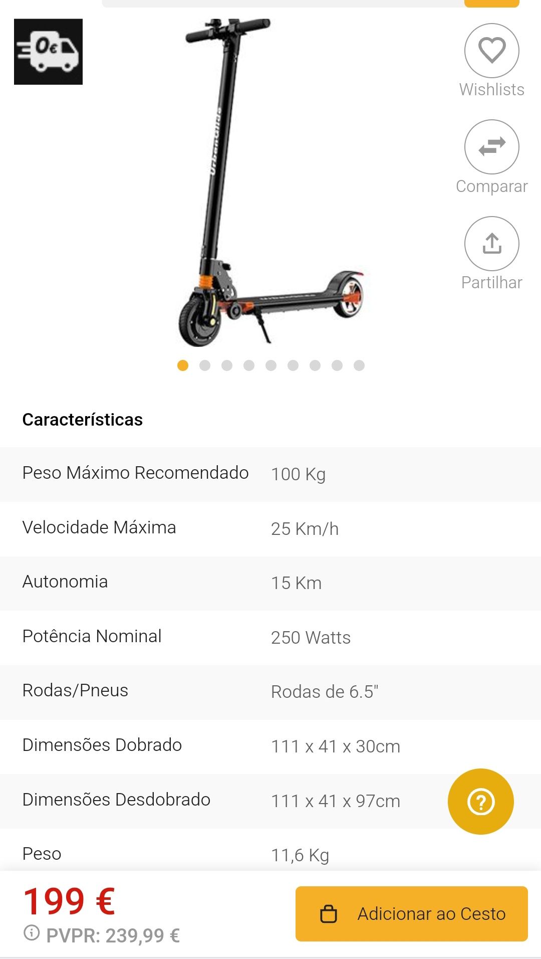 Trotinete urban glide pro