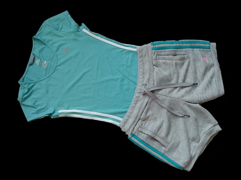 Adidas Clima Lite szorty (nowe) + koszulka (używana) rozm. 34 XS