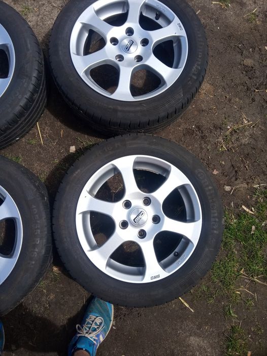 Felgi 5x120 16 CMS opony 195/55 16 et42 6.5J