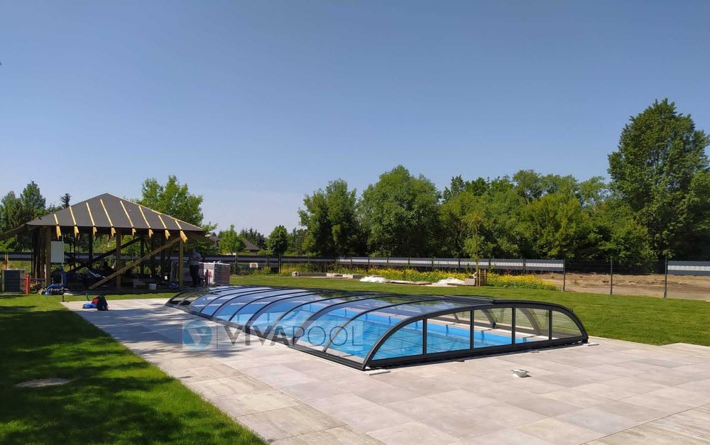 Zadaszenie basenowe ELEGANT 8,68 x 4,22 x 0,85 pokrywa na basen