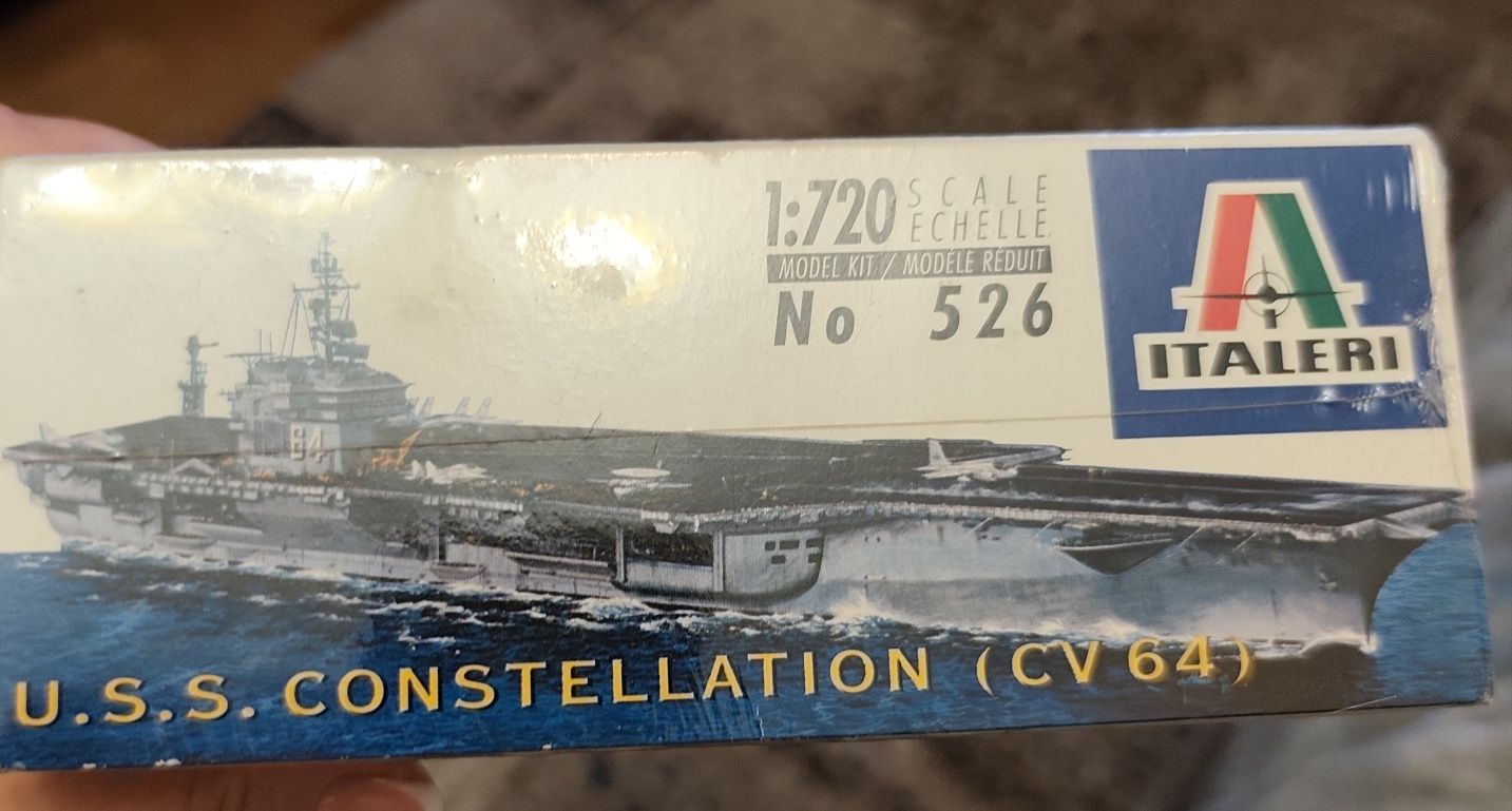 Модель корабля фірма Italeri масштаб 1:7200 назва авіаносець  CV-64