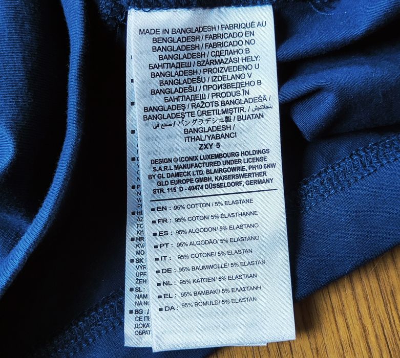 Umbro świetny sportowy crop top w stylu bokserki XL granatowy z logo