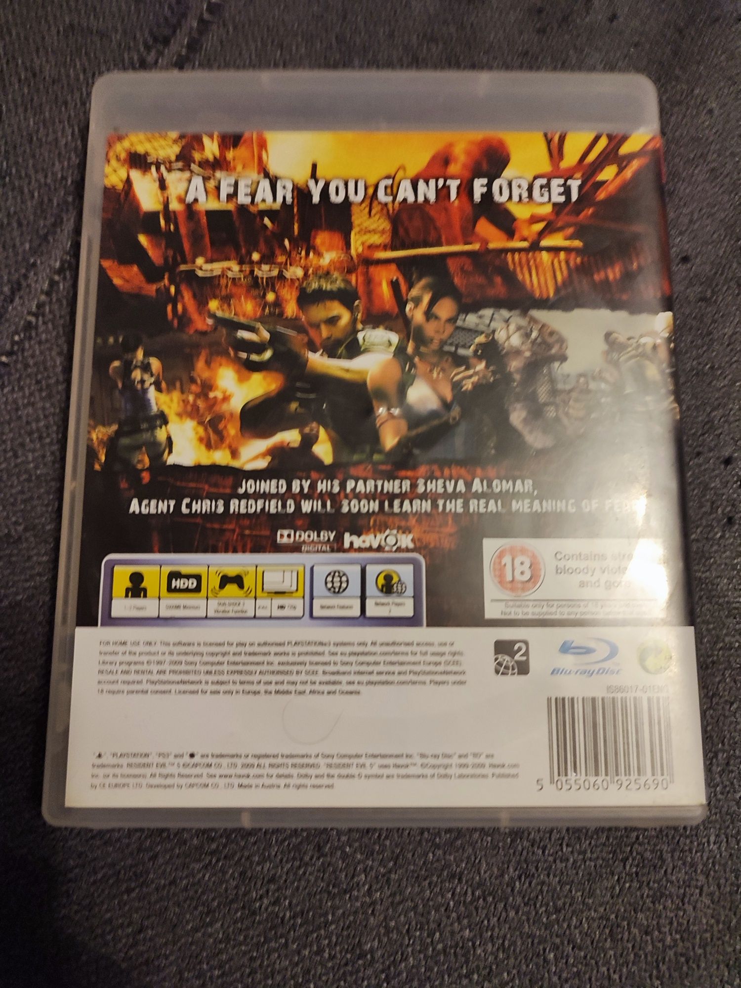 Gra PlayStation PS3 Resident Evil 5 horror