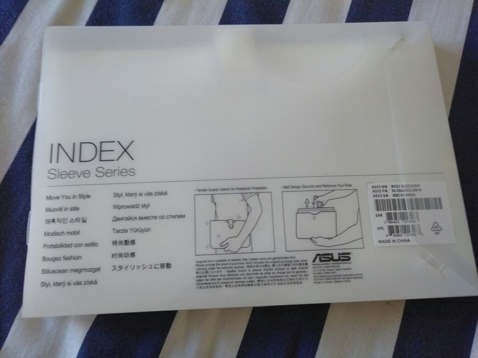 ASUS INDEX Collection White Sleeve Envelope for 10" Notebook