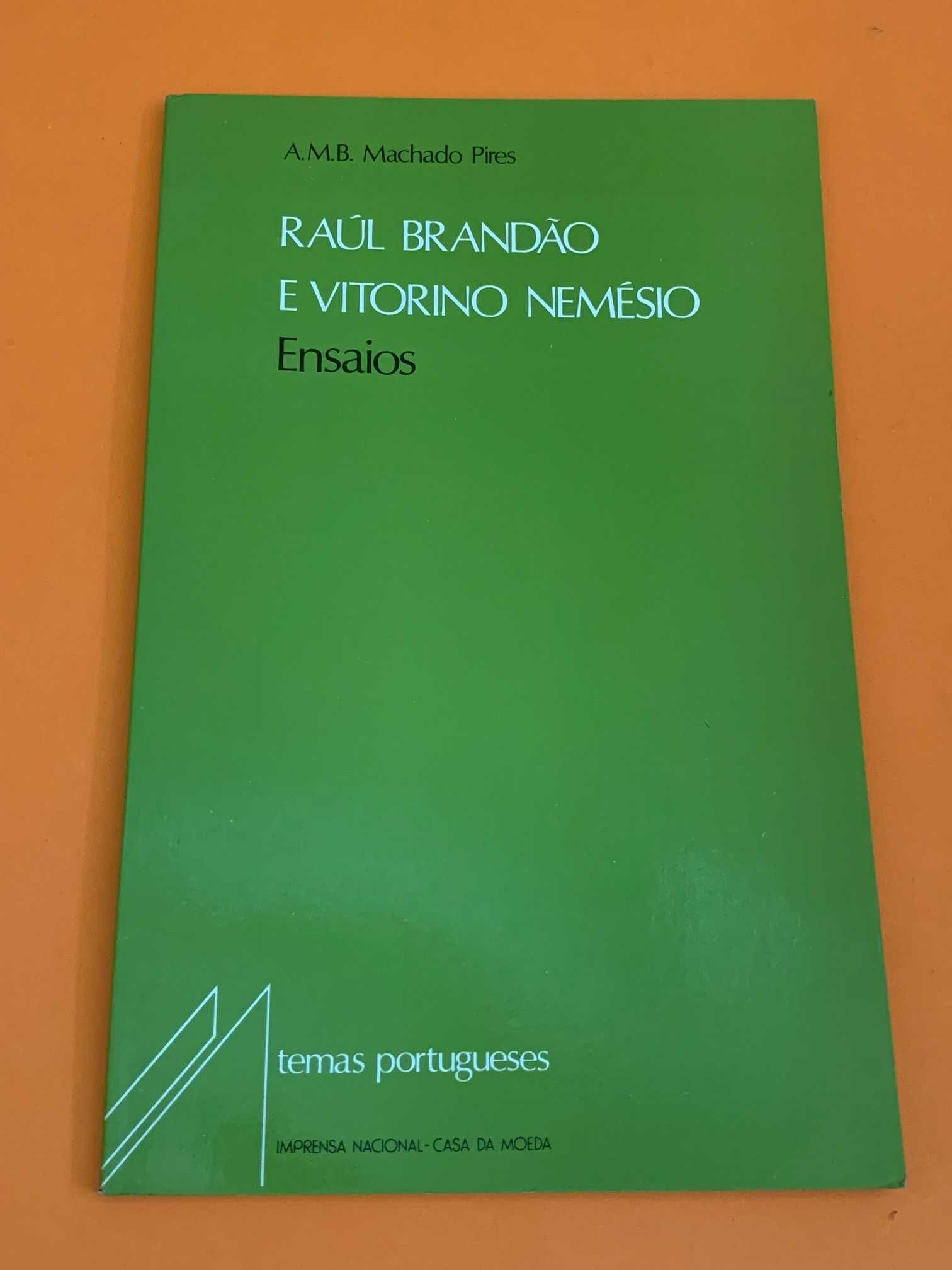 Raúl Brandão e Vitorino Nemésio, Ensaios - A. M. B. Machado Pires