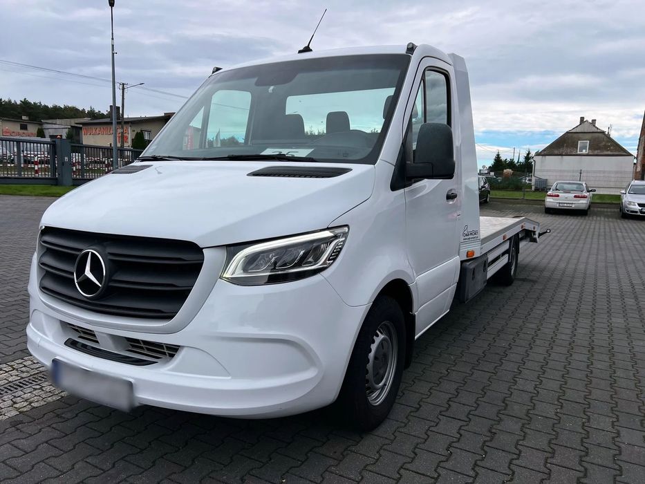 Mercedes-Benz Sprinter 319 CDI V6 Autolaweta Laweta Salon PL  NR.35, LED, Wciągarka 4300kg, Hak 3500 kg, SUPER STAN