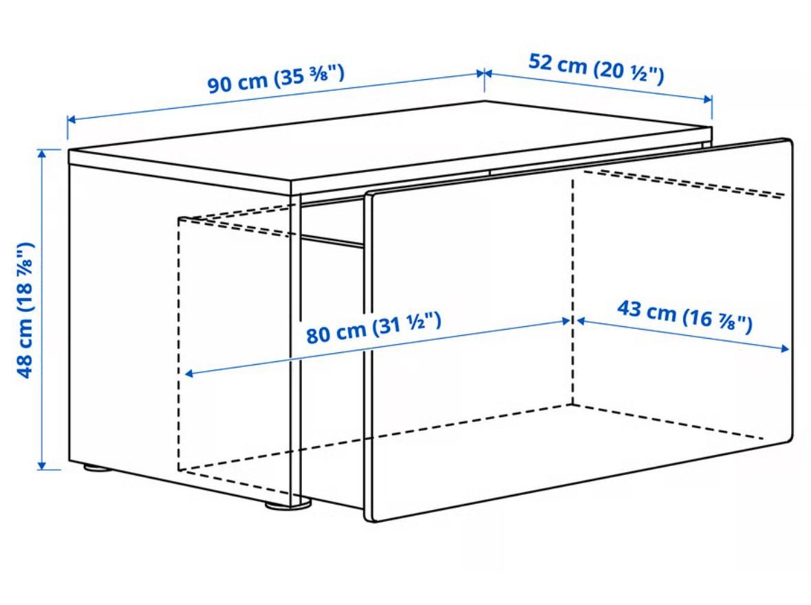 Ikea stuva smastad komoda ławka wysuwany box drewno