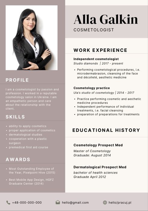 Cv i list motywacyjny. Curriculum vitae polski angielski ukraiński