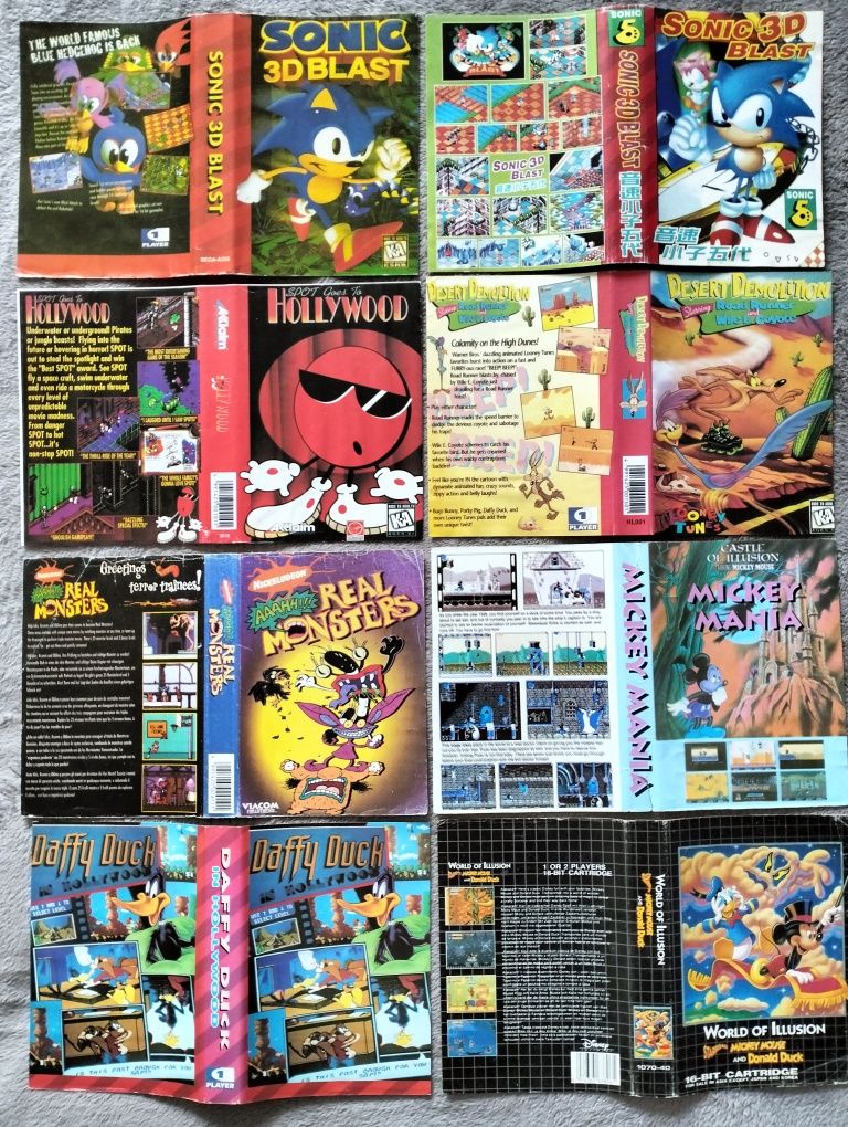 Обміняю обкладинки для картриджів Sega 90-их років