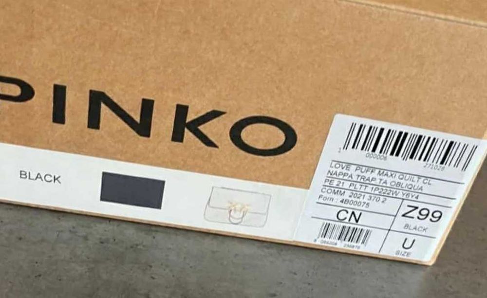 Pinko Love Puff Maxi Quilt Sheep Nappa Black