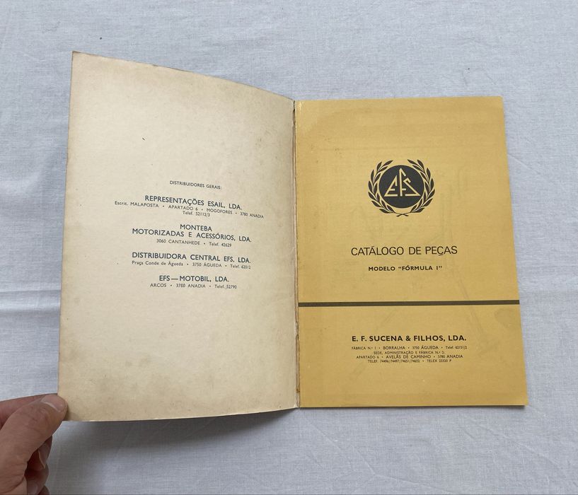 Catálogo de pecas ciclomotores EFS Eurico Ferreira Sucena “Formula 1”