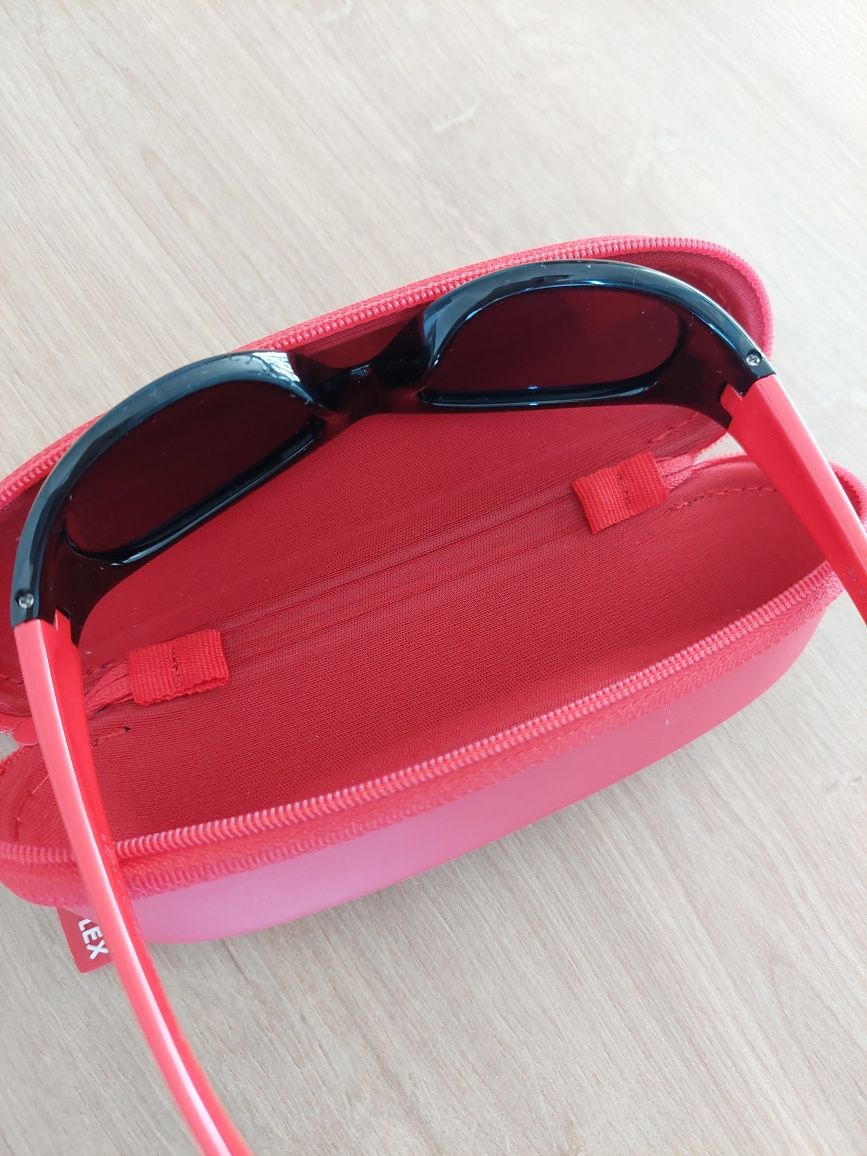 Polar Style S8174 Czarno Czerwone Elastyczne okulary dziecięce z polar