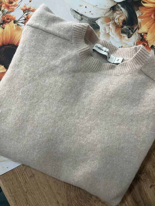 Sweter wełniany kaszmirowy premium sweterek beżowy