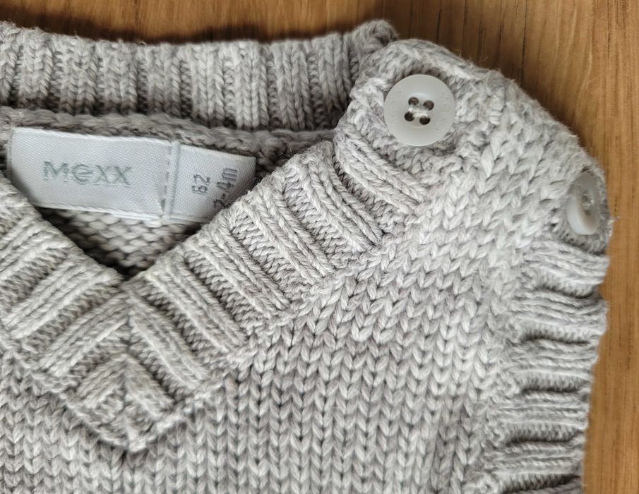 Spodnie niemowlęce 62 Mexx kamizelka ciepłe miękkie 2szt
